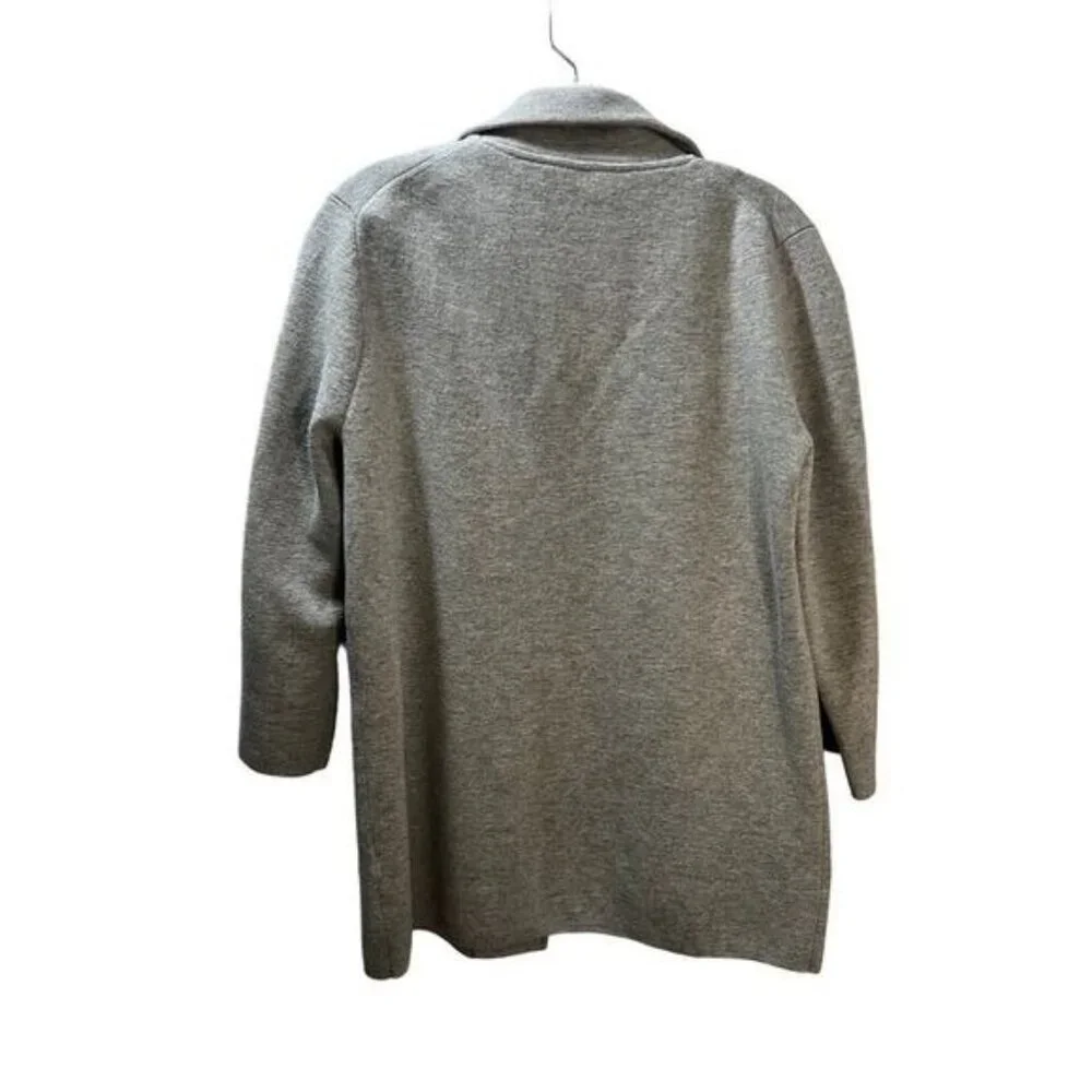 J. Crew Open Front Merino Wool Blend Sweater Blazer Light Gray‎ Small